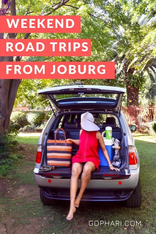 weekend road trips from Joburg Pinterest graphic