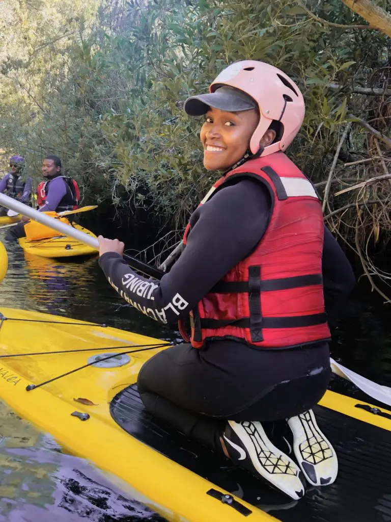 Gophari paddle boarding on Storms River