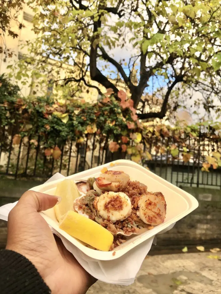 scallops at Borough Market in London