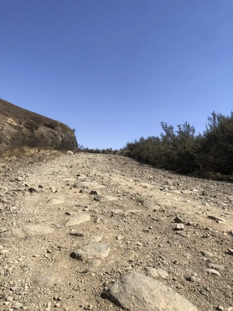 Dirt road to Sentinal Peak parking