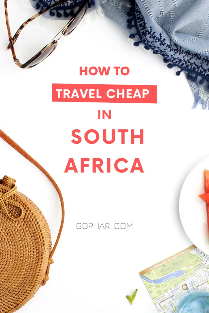 How to travel cheap in South Africa poster