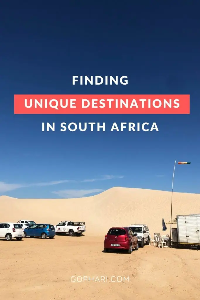 Finding unique destinations in South Africa Pinterest Graphic