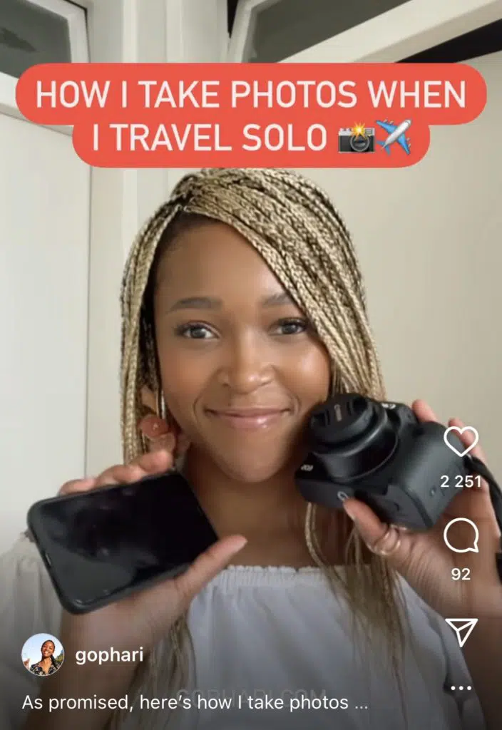 How to take photos when travelling solo