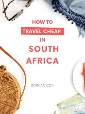 How to travel cheap in South Africa poster