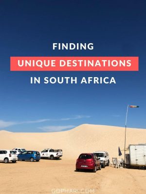 Finding unique destinations in South Africa Pinterest Graphic